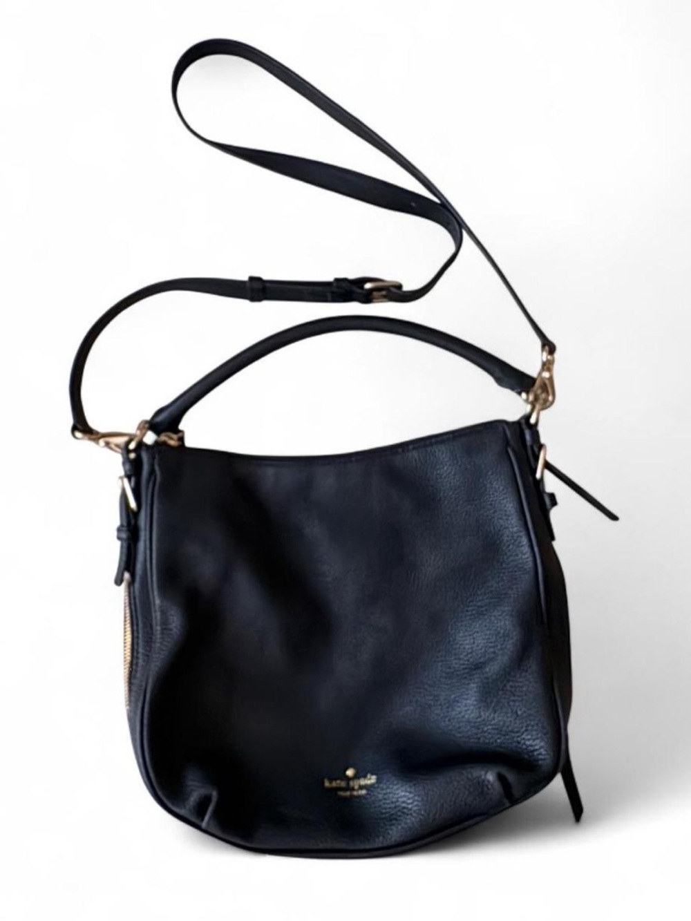 Kate Spade Cobble Hill Small Ella black pebbled leather shoulder bag